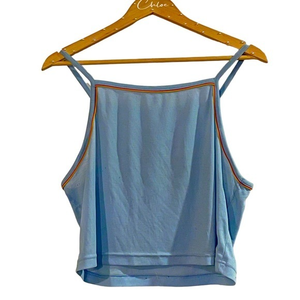 DONATING 03-15 Nike dry-fit‎ ribbed yoga crop tank with rainbow border detai